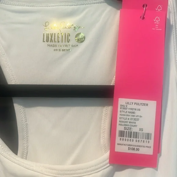 Lilly Pulitzer Luxletic Asana Bra Tank UPF 50+ Size XS New With Tags - Picture 2 of 2